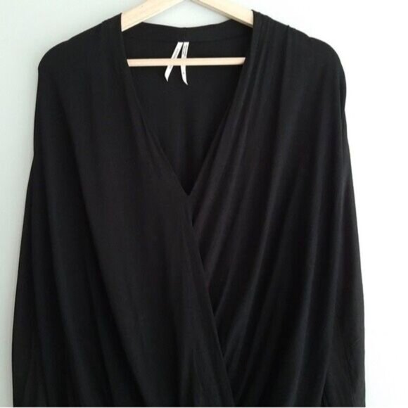 ANTHROPOLOGIE NWOT Kesia Faux Wrap Drape Surplice Satin Sleeve Top Sz XS - Picture 4 of 15